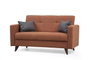 Atelier Del Sofa Polya Sofá Cama de 2 Plazas Rojo Teja
